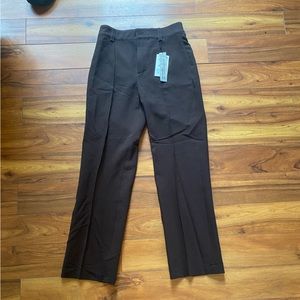 Brown Zara straight leg slacks